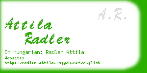 attila radler business card